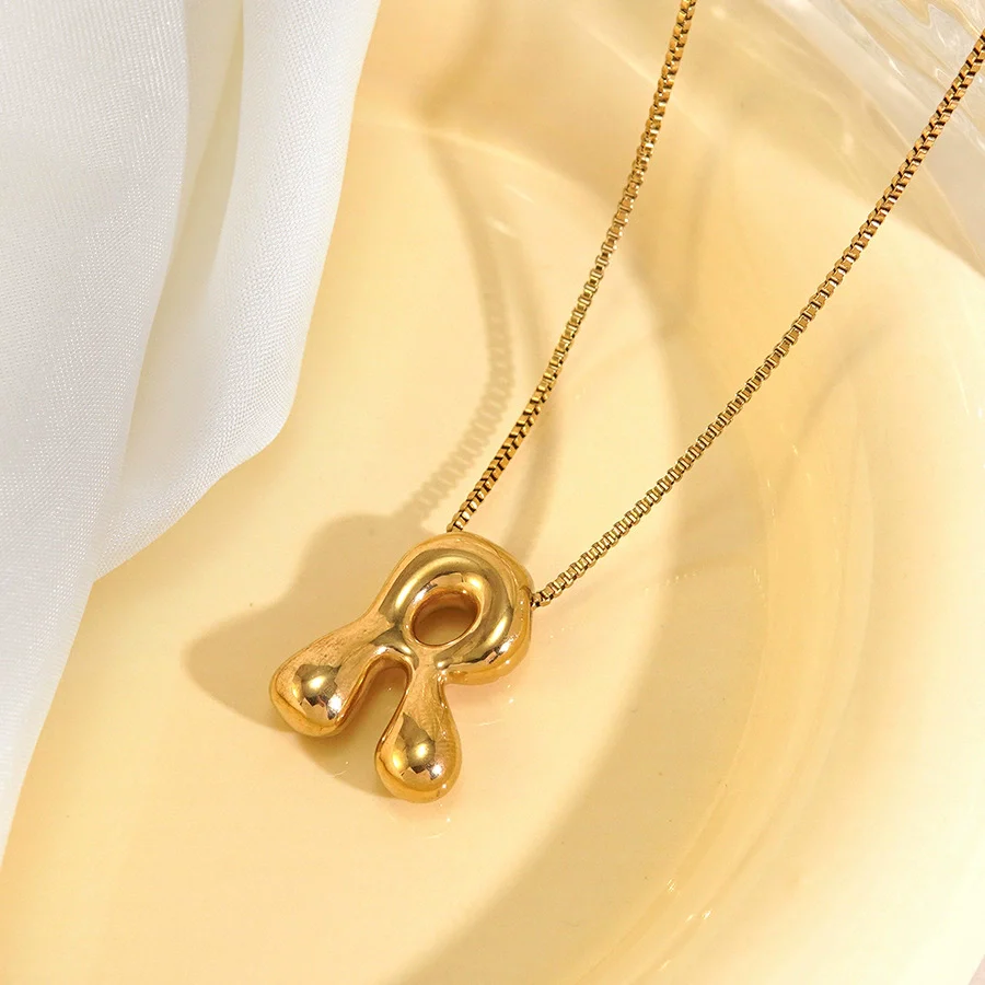 Wholesale Light Luxury Stainless Steel Titanium Steel English Letter Number Text Necklace With Vacuum Plating In Furnace For Women - Image 19