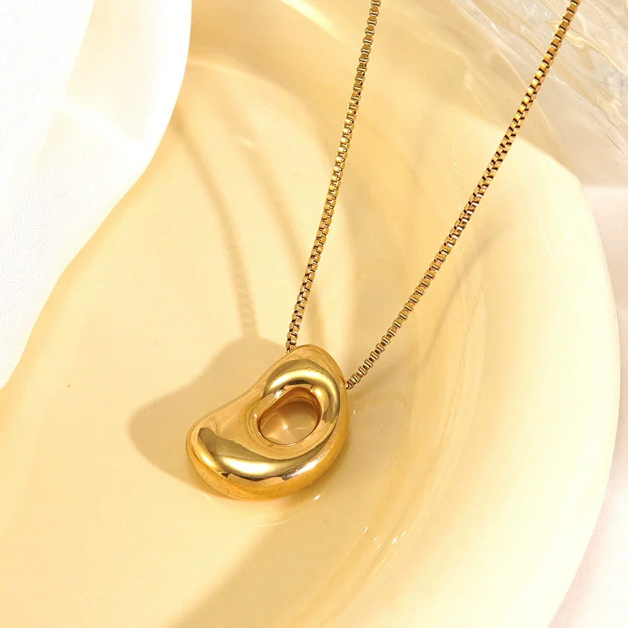 Wholesale Light Luxury Stainless Steel Titanium Steel English Letter Number Text Necklace With Vacuum Plating In Furnace For Women - Image 9