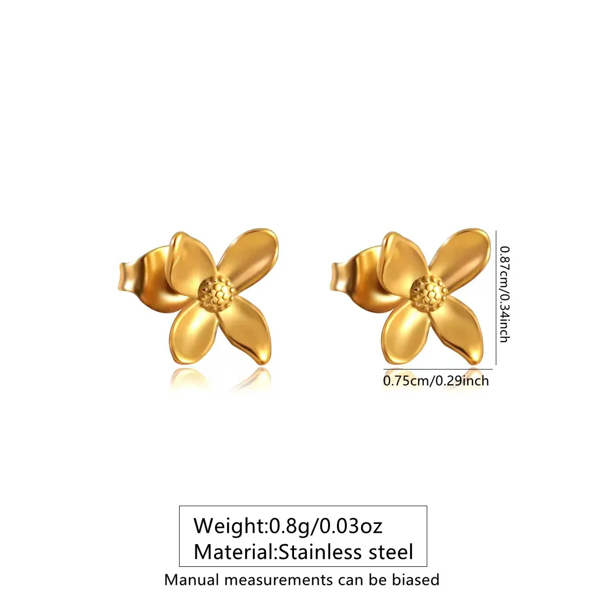 Wholesale Light Luxury Stamped Stainless Steel Flower Earrings For Women - Image 6