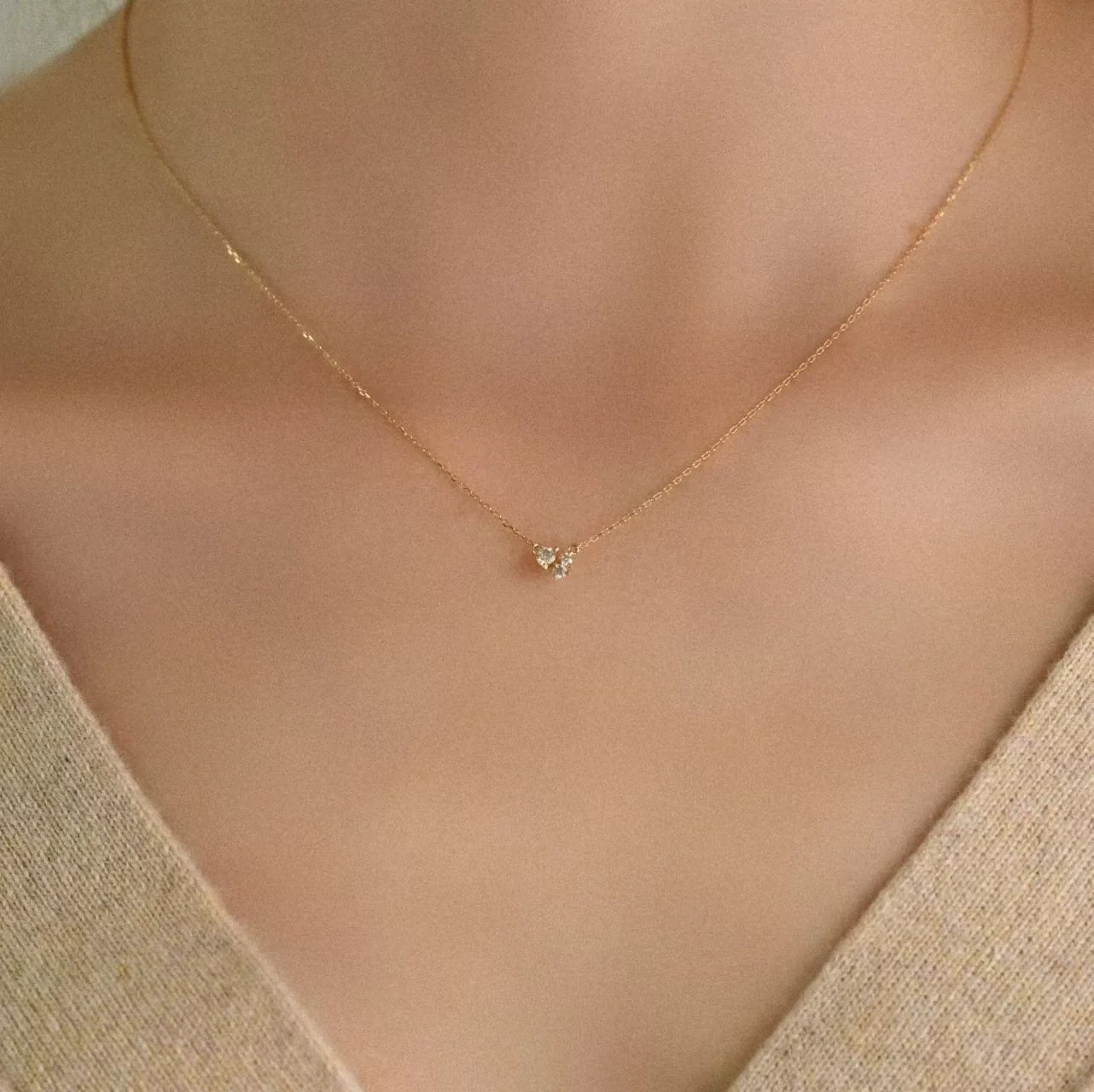 Wholesale Light Luxury Sterling Silver 14K Gold Plated Zircon Cross Chain Necklace For Women - Image 2