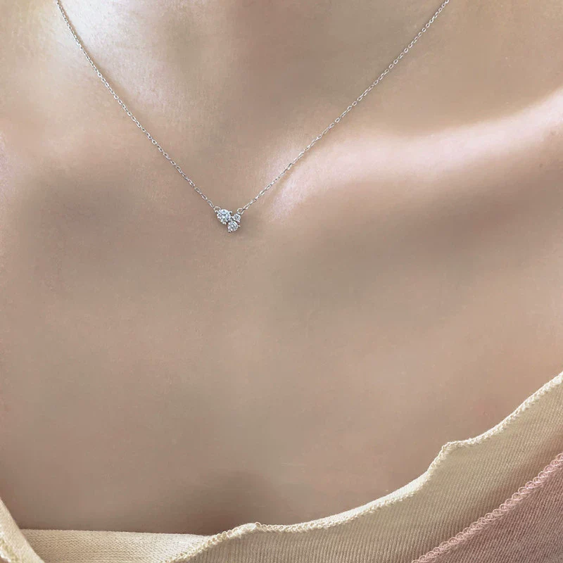 Wholesale Light Luxury Sterling Silver 14K Gold Plated Zircon Cross Chain Necklace For Women - Image 6