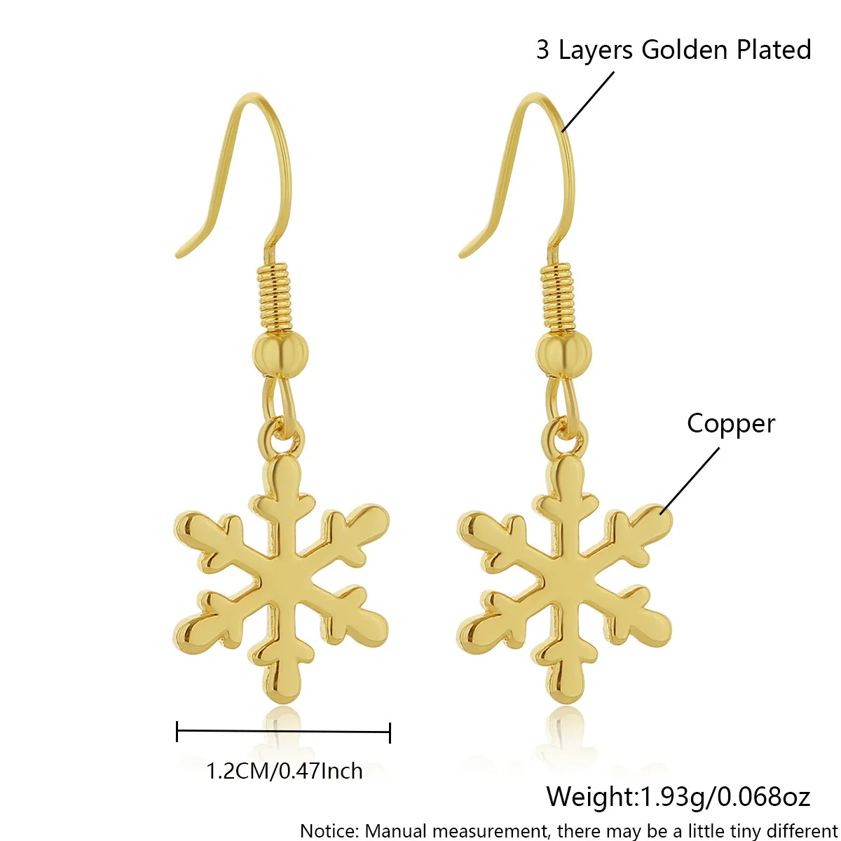 Wholesale Light Luxury Style Christmas Tree Snowman Snowflake Earrings For Women Copper Plated With 925 Silver Ear Needles - Image 6