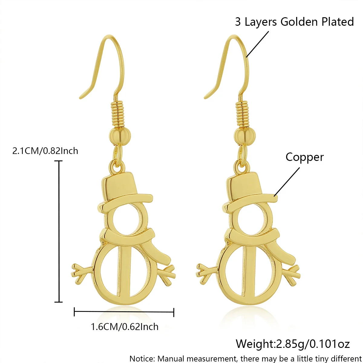 Wholesale Light Luxury Style Christmas Tree Snowman Snowflake Earrings For Women Copper Plated With 925 Silver Ear Needles - Image 8