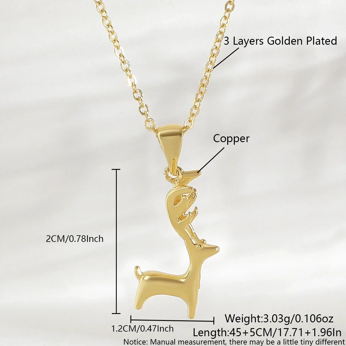 Wholesale Light Luxury Style Christmas Tree Snowman Snowflake Elk Pendant Necklace Copper Goldplated O Word Chain Unisex - Image 8