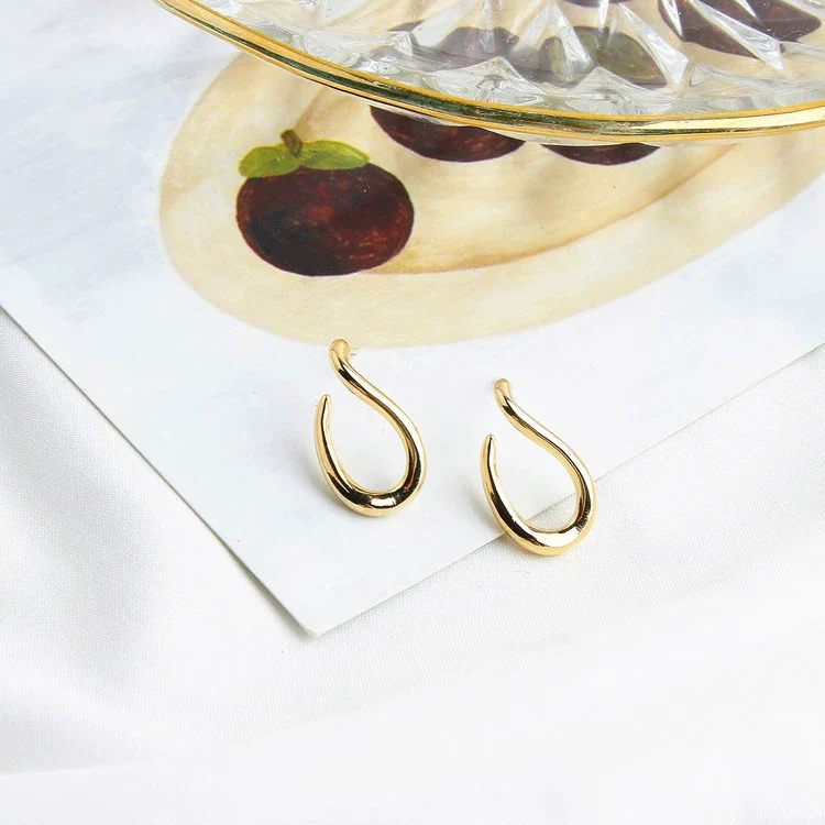 Wholesale Light Luxury Style Copper Geometric Round Water Drops Rectangular Earrings S925 Copper Plated - Image 12