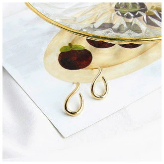 Wholesale Light Luxury Style Copper Geometric Round Water Drops Rectangular Earrings S925 Copper Plated - Image 5
