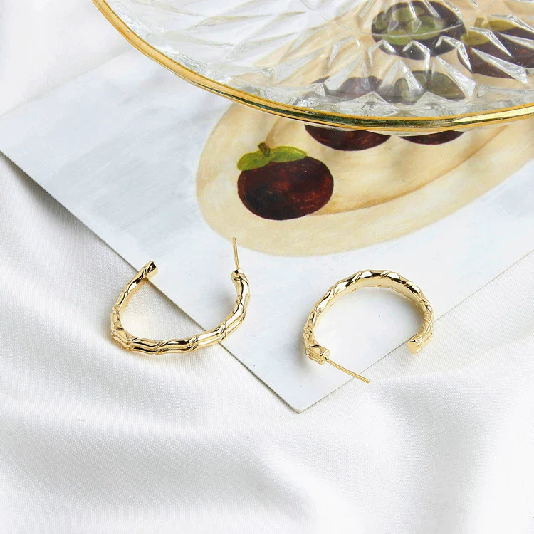 Wholesale Light Luxury Style Copper Geometric Round Water Drops Rectangular Earrings S925 Copper Plated - Image 8