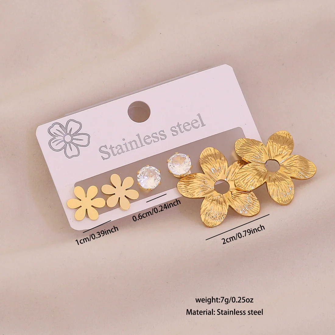 Wholesale Light Luxury Style Electroplated Stainless Steel Heart And Butterfly Flower Earrings For Women - Image 10