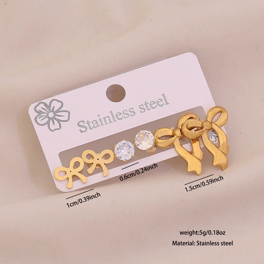 Wholesale Light Luxury Style Electroplated Stainless Steel Heart And Butterfly Flower Earrings For Women - Image 8