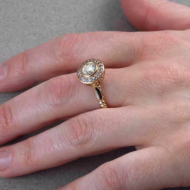 Wholesale Light Luxury Style Geometric Copperplated Imitation Gold Zircon Set Of Women's Rings - Image 4