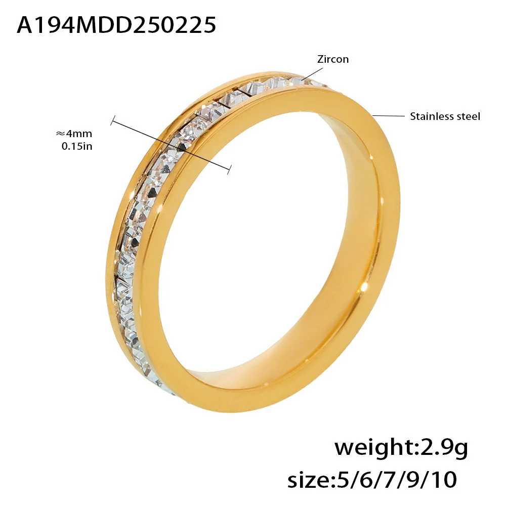 Wholesale Light Luxury Style Geometric Pattern Electroplated Stainless Steel Ferris Wheel Stars Full Diamond Inlaid Zircon Couple Ring For Women - Image 10