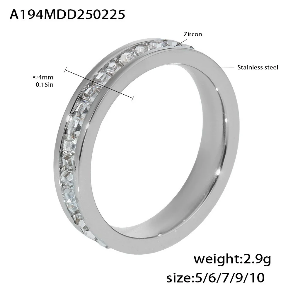 Wholesale Light Luxury Style Geometric Pattern Electroplated Stainless Steel Ferris Wheel Stars Full Diamond Inlaid Zircon Couple Ring For Women - Image 11