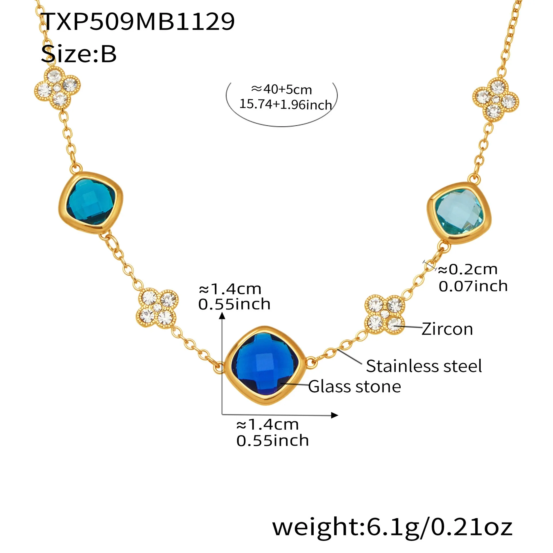 Wholesale Light Luxury Style Stainless Steel And Zircon Electroplated Jewelry Set With Four Leaf Flower Inlaid Design For Women Including Bracelet Necklace And Earrings - Image 8