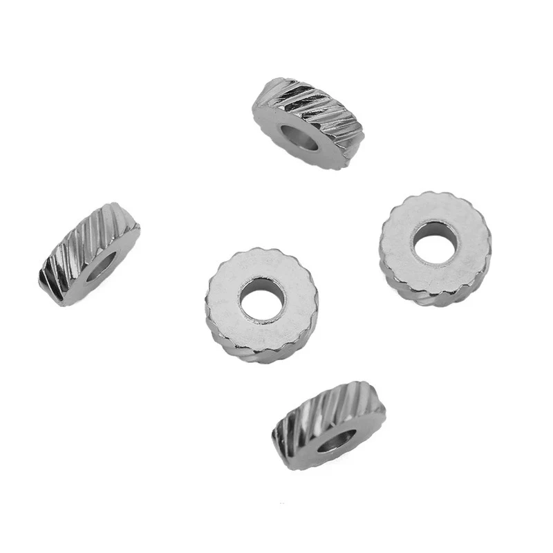 Wholesale Loose Beads Stainless Steel Plaid Wheel Flat Jewelry Accessories Electroplated - Image 8