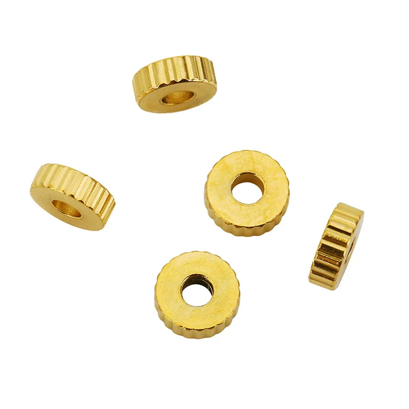 Wholesale Loose Beads Stainless Steel Plaid Wheel Flat Jewelry Accessories Electroplated - Image 9