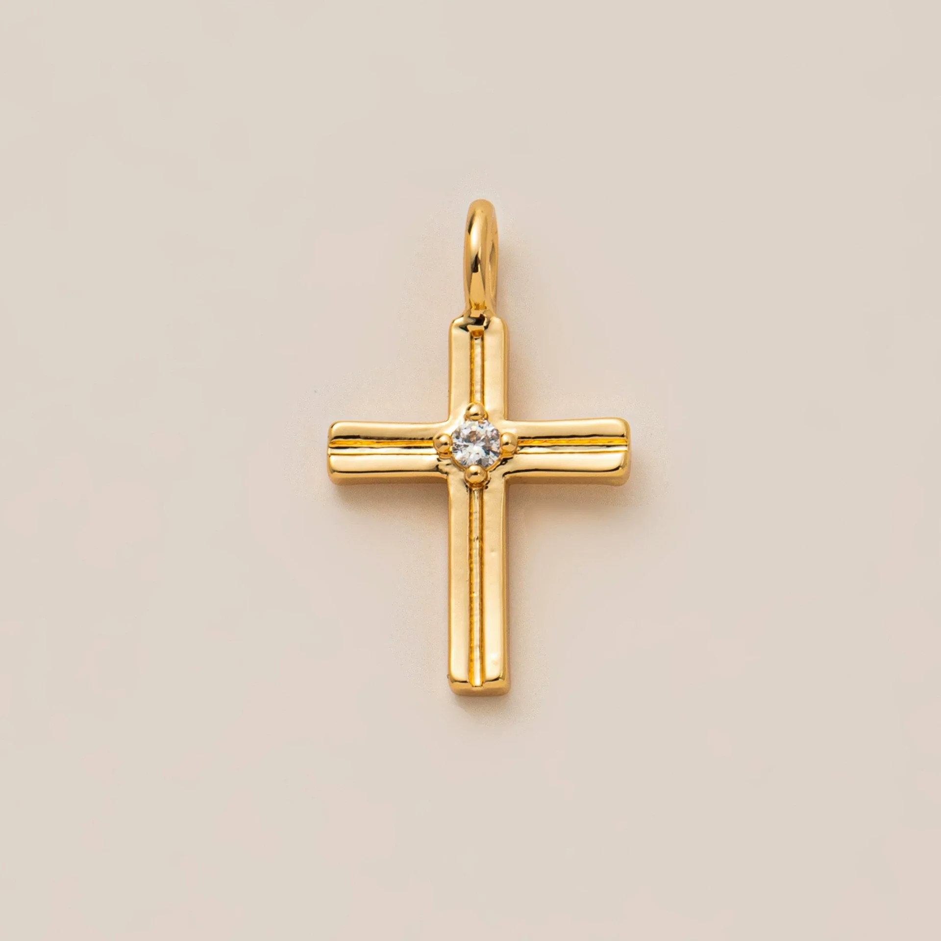 Wholesale Loose Chain Cross Sun Moon Pendant Necklace Copper Stainless Steel Geometric Electroplated - Image 16