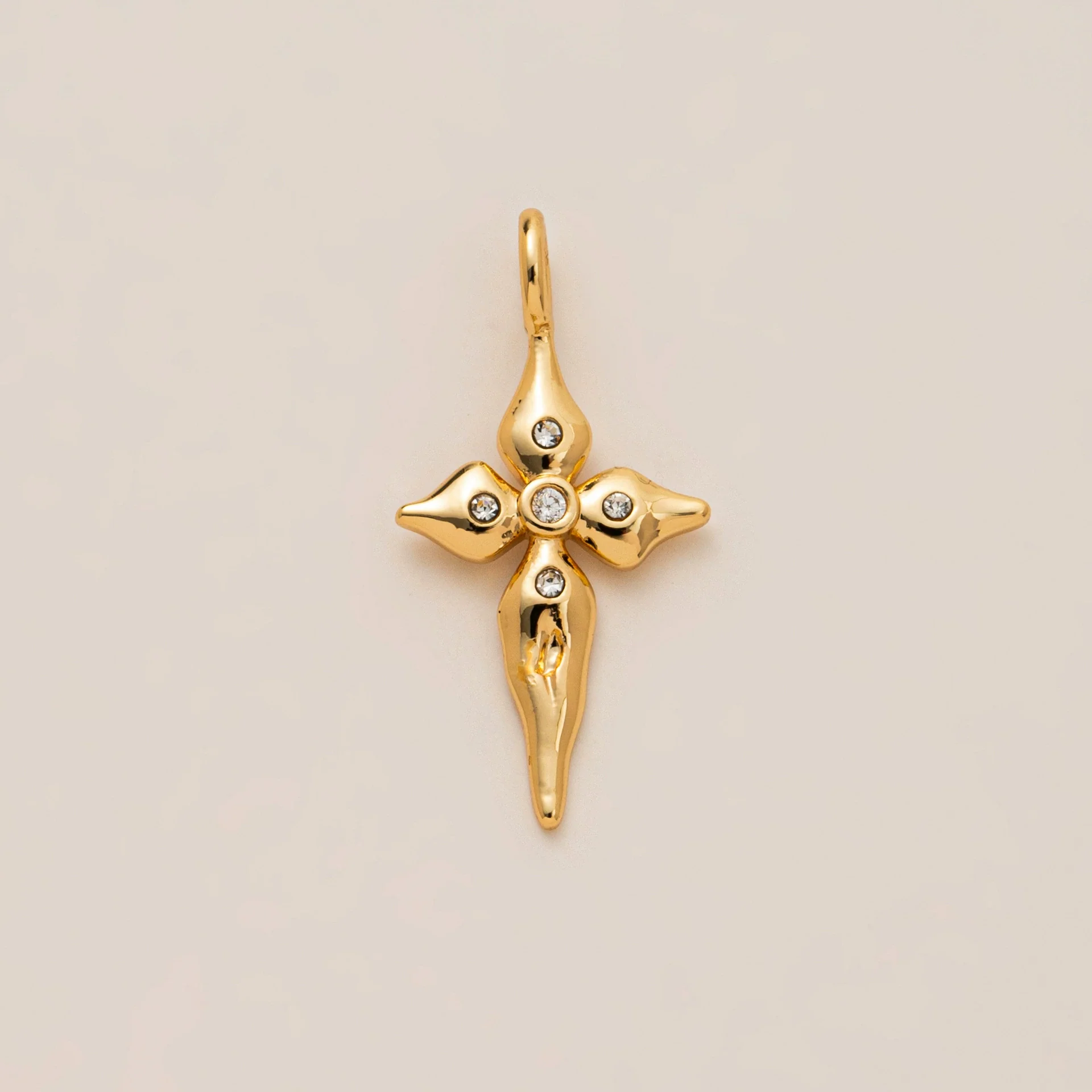 Wholesale Loose Chain Cross Sun Moon Pendant Necklace Copper Stainless Steel Geometric Electroplated - Image 17