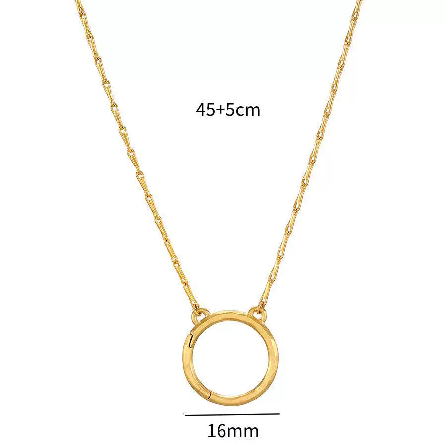 Wholesale Loose Chain Cross Sun Moon Pendant Necklace Copper Stainless Steel Geometric Electroplated - Image 42