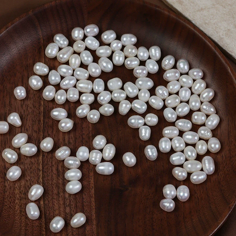 Wholesale Loose Freshwater Pearl Beads For Diy Ornament Natural Nonporous Rice Shape