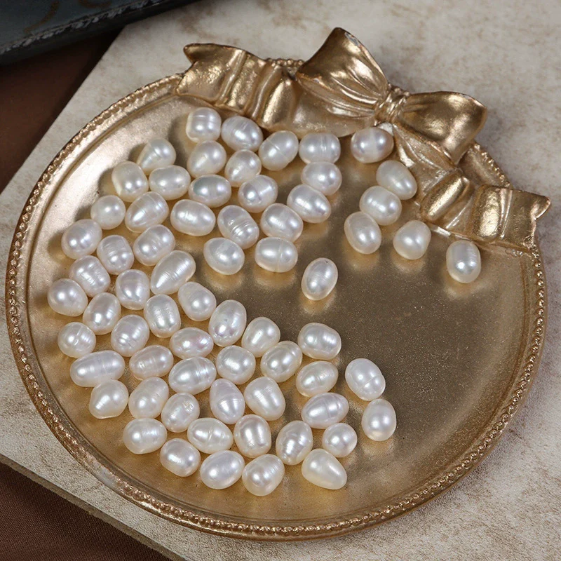 Wholesale Loose Freshwater Pearl Beads For Diy Ornament Natural Nonporous Rice Shape - Image 5