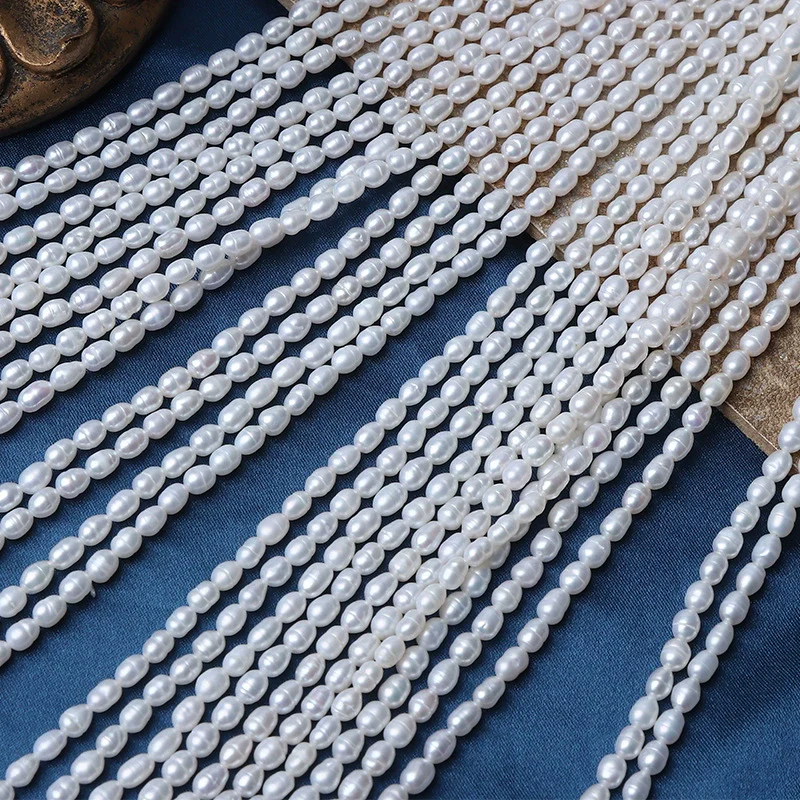 Wholesale Loose Freshwater Pearl Threaded Rice Beads For Jewelry Making