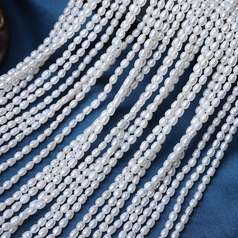 Wholesale Loose Freshwater Pearl Threaded Rice Beads For Jewelry Making - Image 4