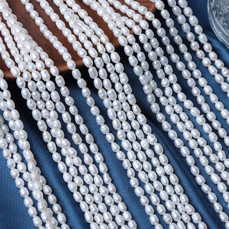 Wholesale Loose Freshwater Pearl Threaded Rice Beads For Jewelry Making - Image 5