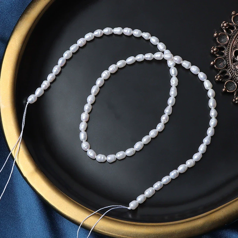 Wholesale Loose Freshwater Pearl Threaded Rice Beads For Jewelry Making - Image 6
