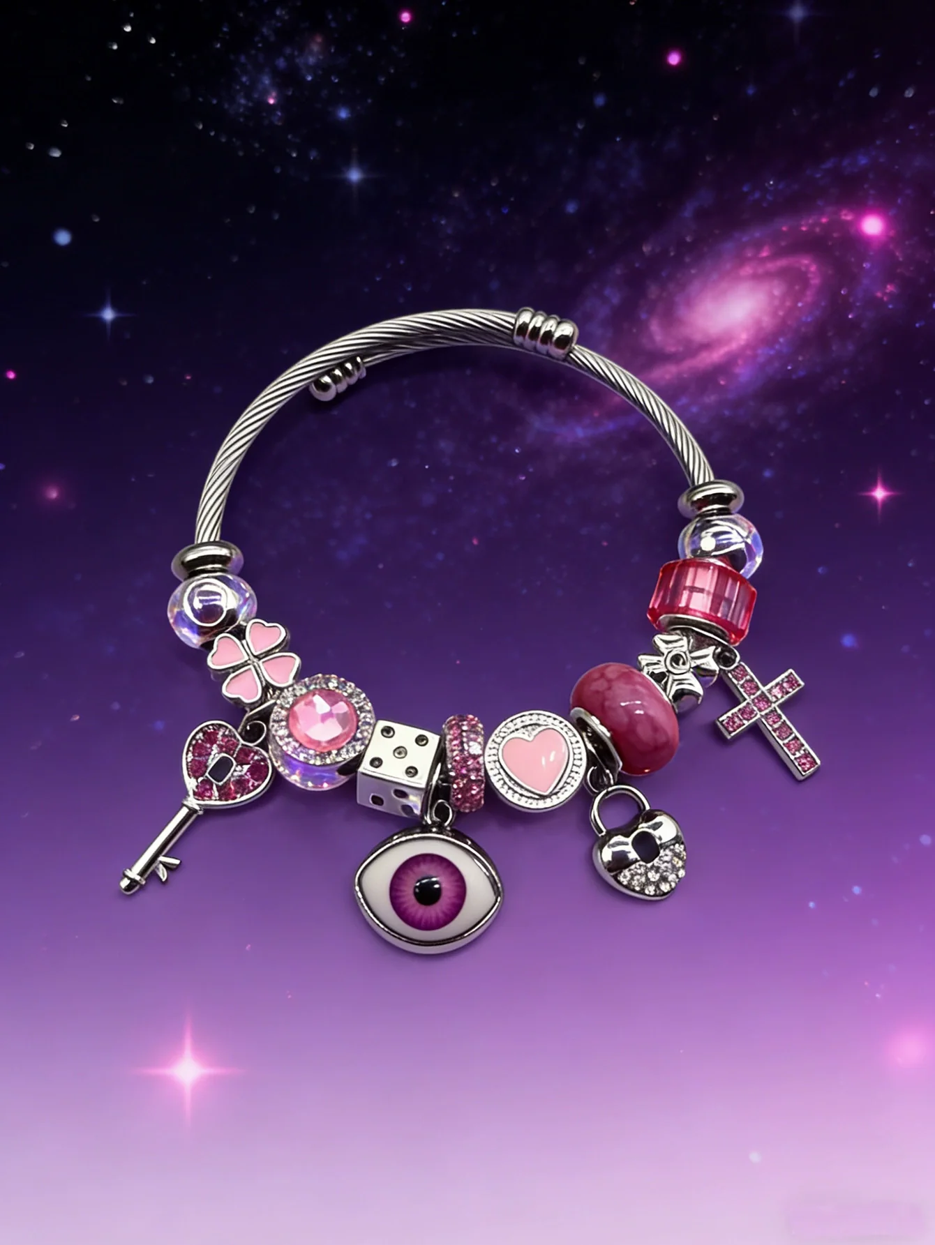 Wholesale Lovely Animal Style Stainless Steel Electroplated Beaded Bracelet With Multielement Oil Drop Rhinestone Jewelry Accessories - Image 63