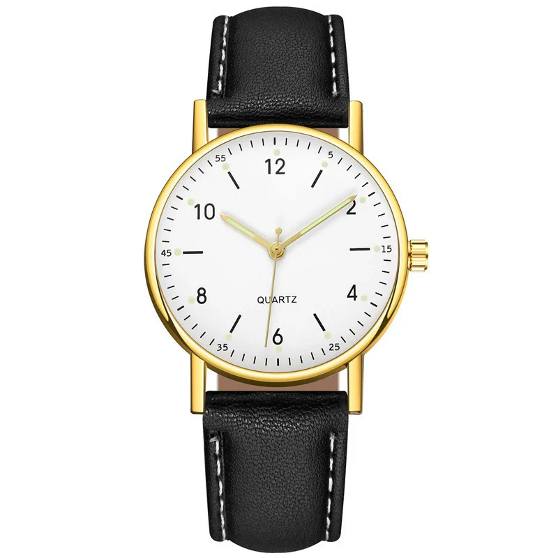 Wholesale Luminous Casual Digital Belt Quartz Watch For Men And Women Metal Case Stainless Steel Buckle Round Dial Ordinary Glass Mirror - Image 10