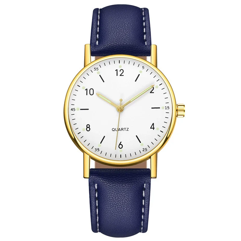 Wholesale Luminous Casual Digital Belt Quartz Watch For Men And Women Metal Case Stainless Steel Buckle Round Dial Ordinary Glass Mirror - Image 11