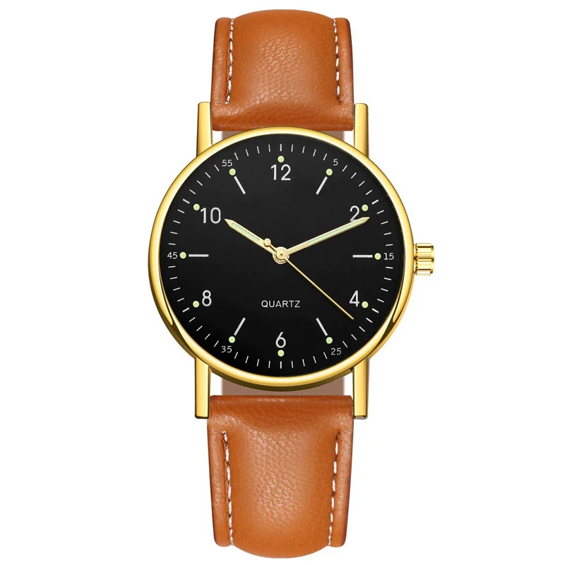 Wholesale Luminous Casual Digital Belt Quartz Watch For Men And Women Metal Case Stainless Steel Buckle Round Dial Ordinary Glass Mirror - Image 15