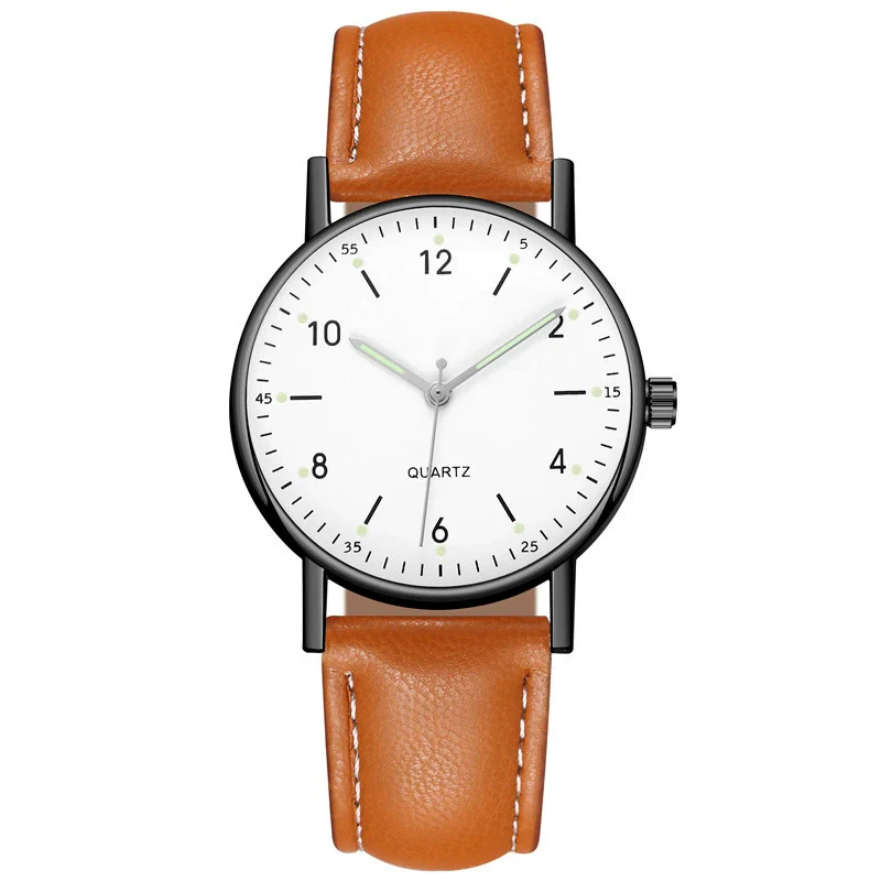 Wholesale Luminous Casual Digital Belt Quartz Watch For Men And Women Metal Case Stainless Steel Buckle Round Dial Ordinary Glass Mirror - Image 17