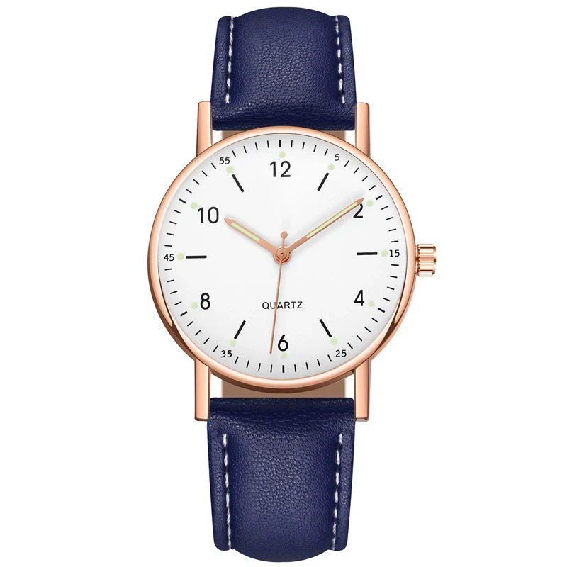 Wholesale Luminous Casual Digital Belt Quartz Watch For Men And Women Metal Case Stainless Steel Buckle Round Dial Ordinary Glass Mirror - Image 19