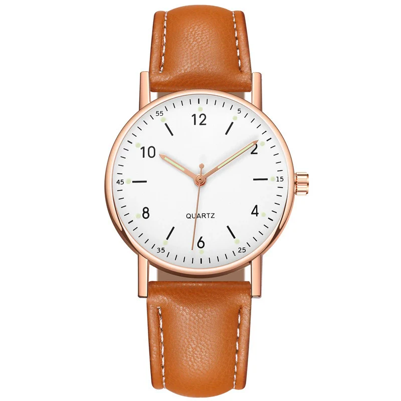 Wholesale Luminous Casual Digital Belt Quartz Watch For Men And Women Metal Case Stainless Steel Buckle Round Dial Ordinary Glass Mirror - Image 20