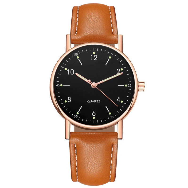 Wholesale Luminous Casual Digital Belt Quartz Watch For Men And Women Metal Case Stainless Steel Buckle Round Dial Ordinary Glass Mirror - Image 23