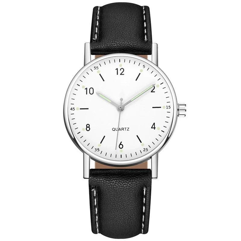 Wholesale Luminous Casual Digital Belt Quartz Watch For Men And Women Metal Case Stainless Steel Buckle Round Dial Ordinary Glass Mirror - Image 24