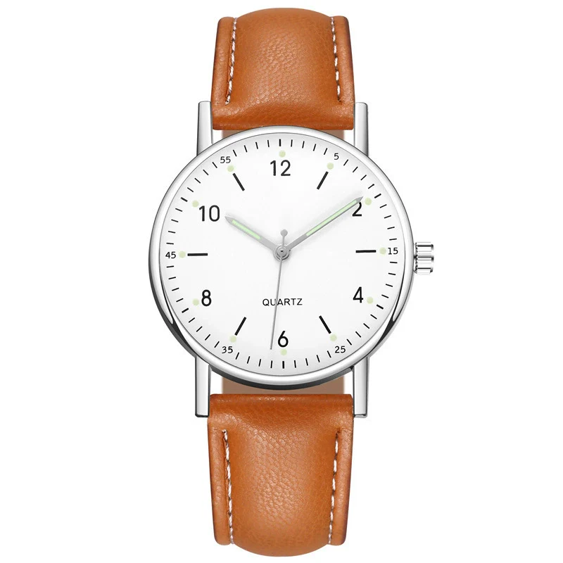 Wholesale Luminous Casual Digital Belt Quartz Watch For Men And Women Metal Case Stainless Steel Buckle Round Dial Ordinary Glass Mirror - Image 26