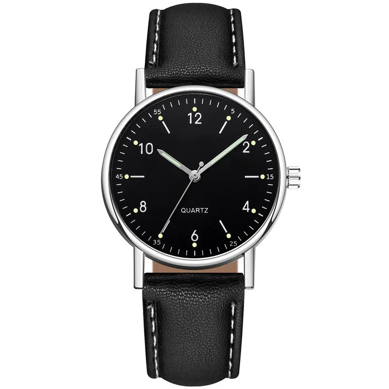 Wholesale Luminous Casual Digital Belt Quartz Watch For Men And Women Metal Case Stainless Steel Buckle Round Dial Ordinary Glass Mirror - Image 27