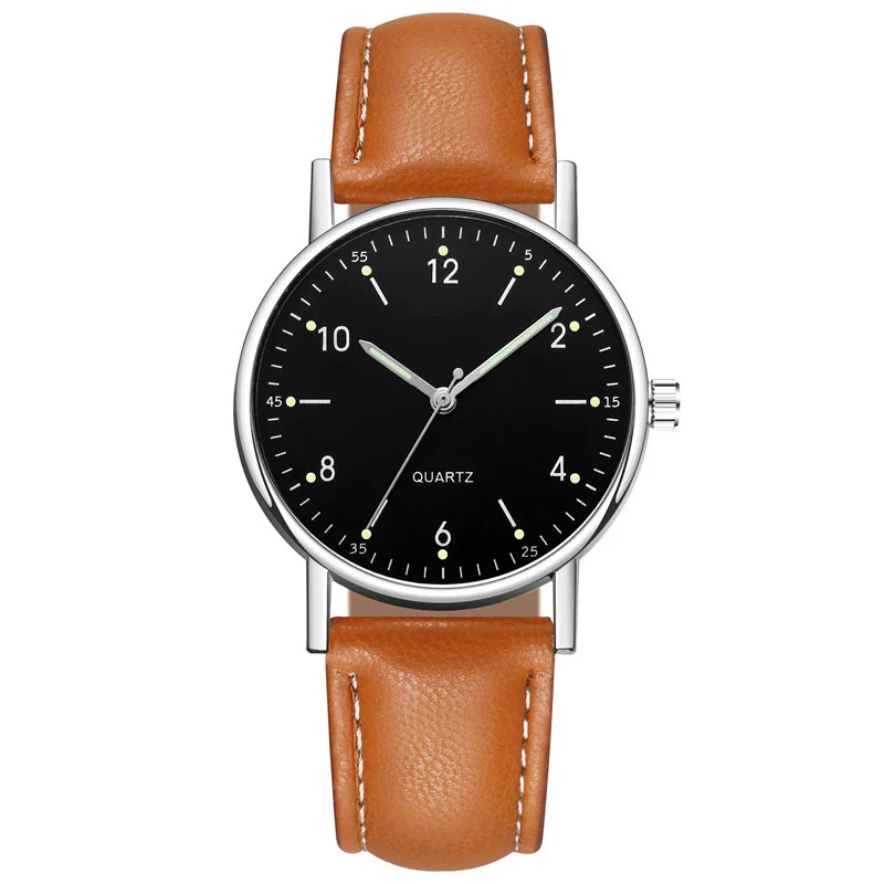 Wholesale Luminous Casual Digital Belt Quartz Watch For Men And Women Metal Case Stainless Steel Buckle Round Dial Ordinary Glass Mirror - Image 29