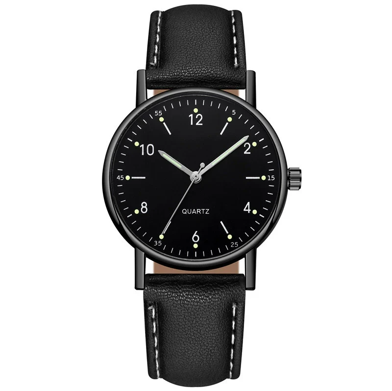 Wholesale Luminous Casual Digital Belt Quartz Watch For Men And Women Metal Case Stainless Steel Buckle Round Dial Ordinary Glass Mirror - Image 6