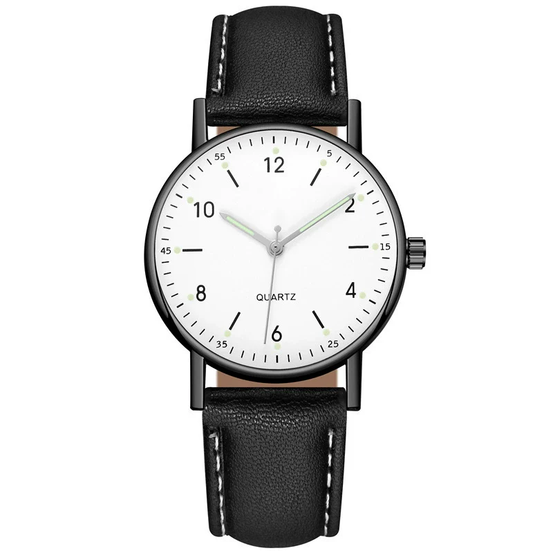 Wholesale Luminous Casual Digital Belt Quartz Watch For Men And Women Metal Case Stainless Steel Buckle Round Dial Ordinary Glass Mirror - Image 7