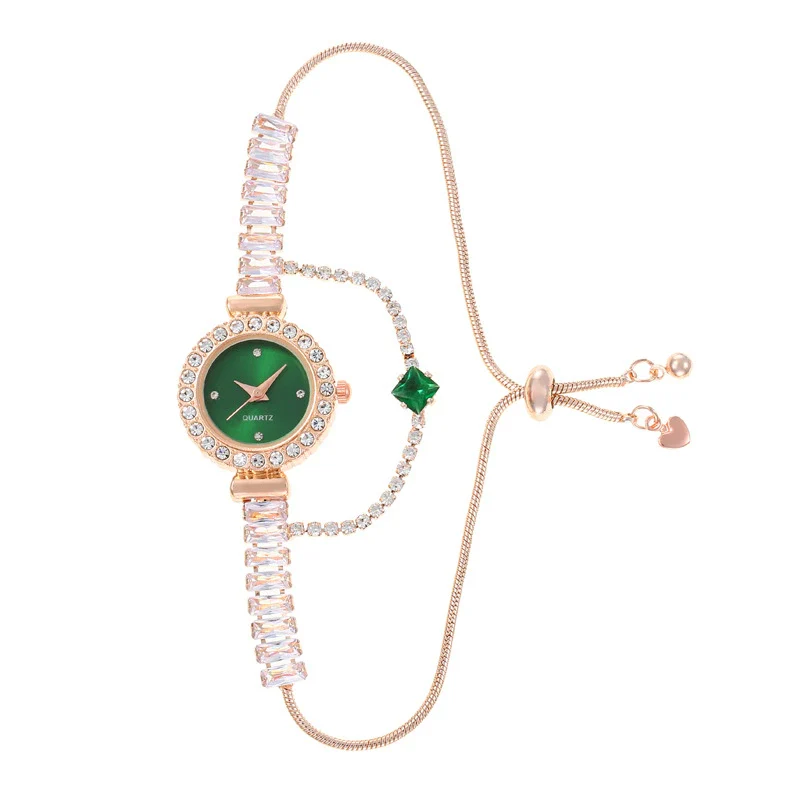 Wholesale Luxury Fashion Alloy Women's Round Dial Pullout Bracelet Watch - Image 7