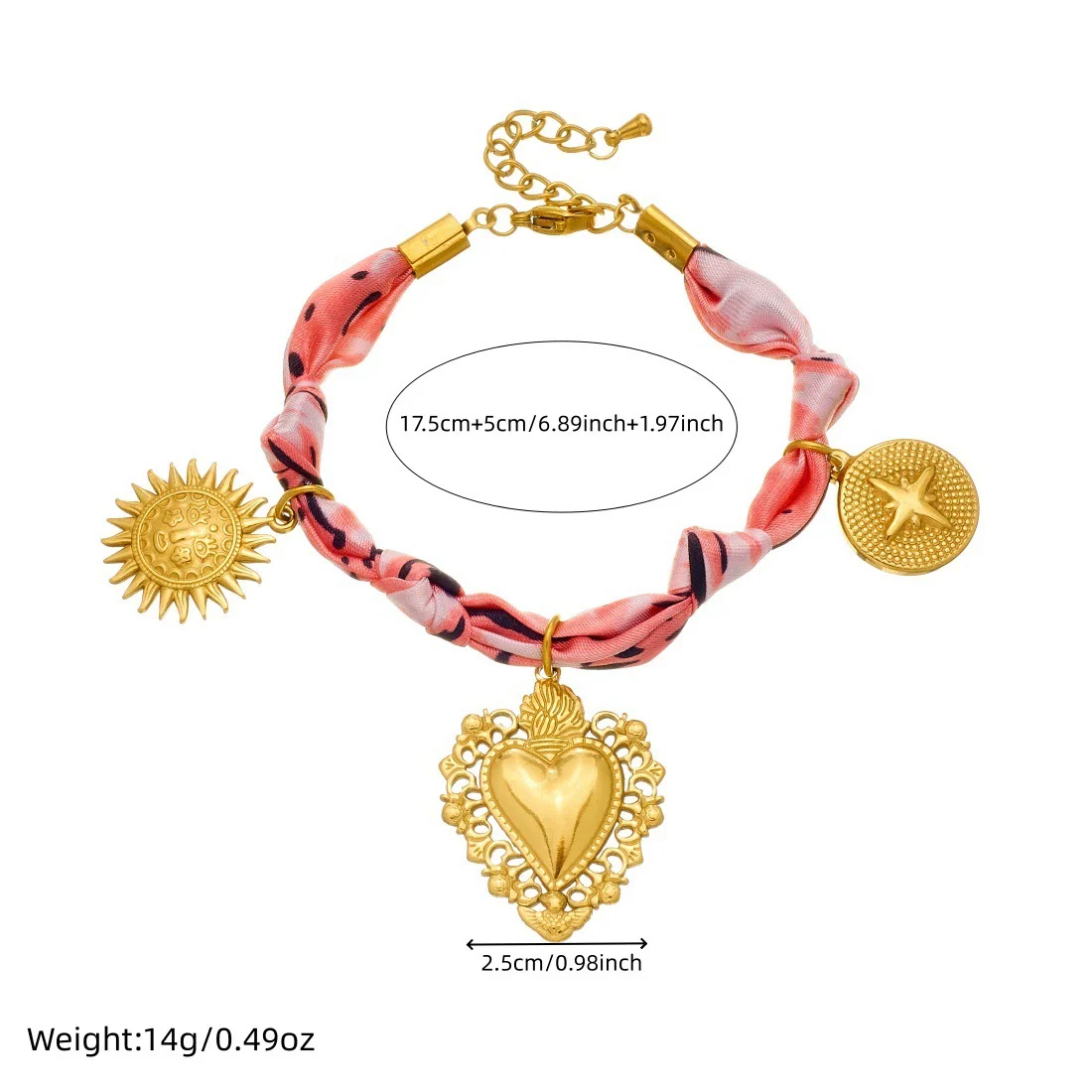 Wholesale Luxury Retro Diy Jewelry Set With Goldplated Stainless Steel Heart Water Drop Bell Pendant For Women - Image 4