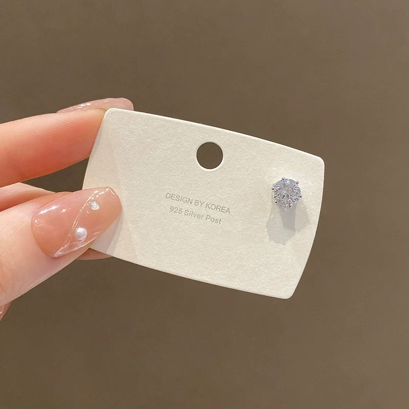 Wholesale Magnetic Zircon Geometric Earrings For Women With Electroplating Design - Image 7