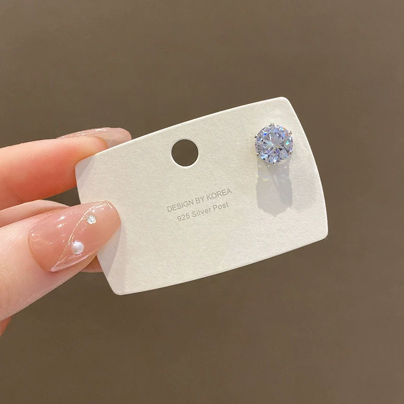 Wholesale Magnetic Zircon Geometric Earrings For Women With Electroplating Design - Image 9