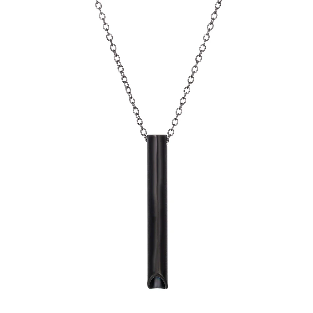 Wholesale Meditation Decompression Whistle Pendant Necklace Stainless Steel Titanium Steel Handmade Geometric Ochain - Image 4