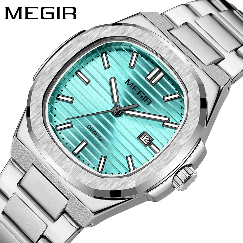 Wholesale Men's Alloy And Fine Steel Casual Square Dial Luminous Business Calendar Quartz Watch