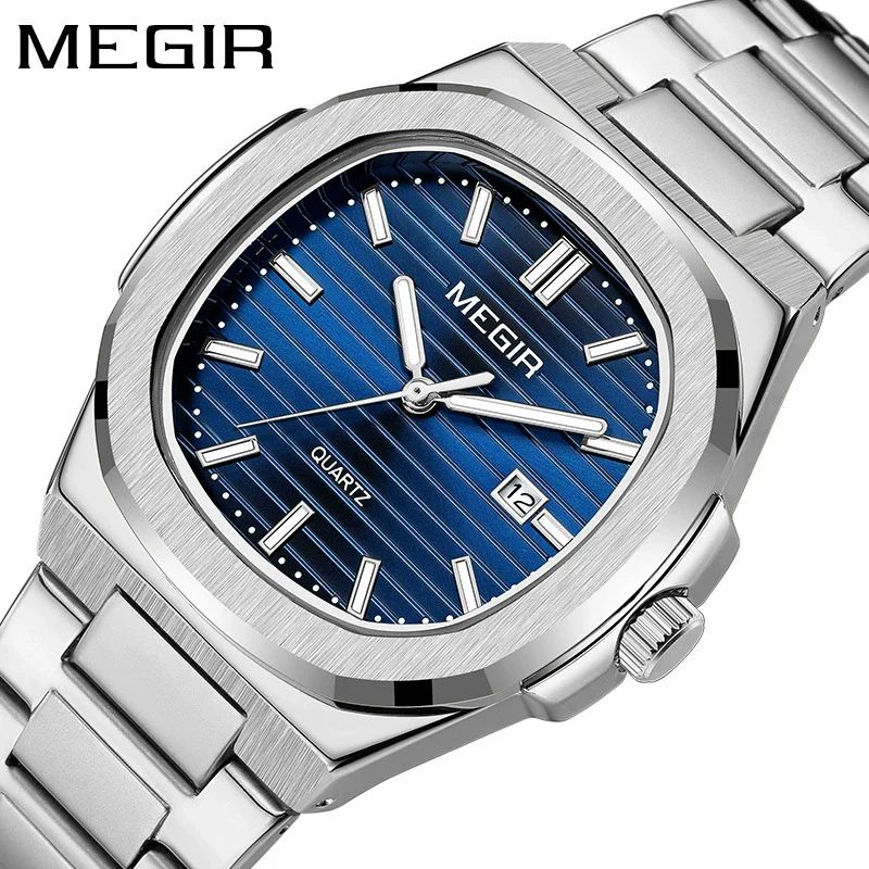 Wholesale Men's Alloy And Fine Steel Casual Square Dial Luminous Business Calendar Quartz Watch - Image 3