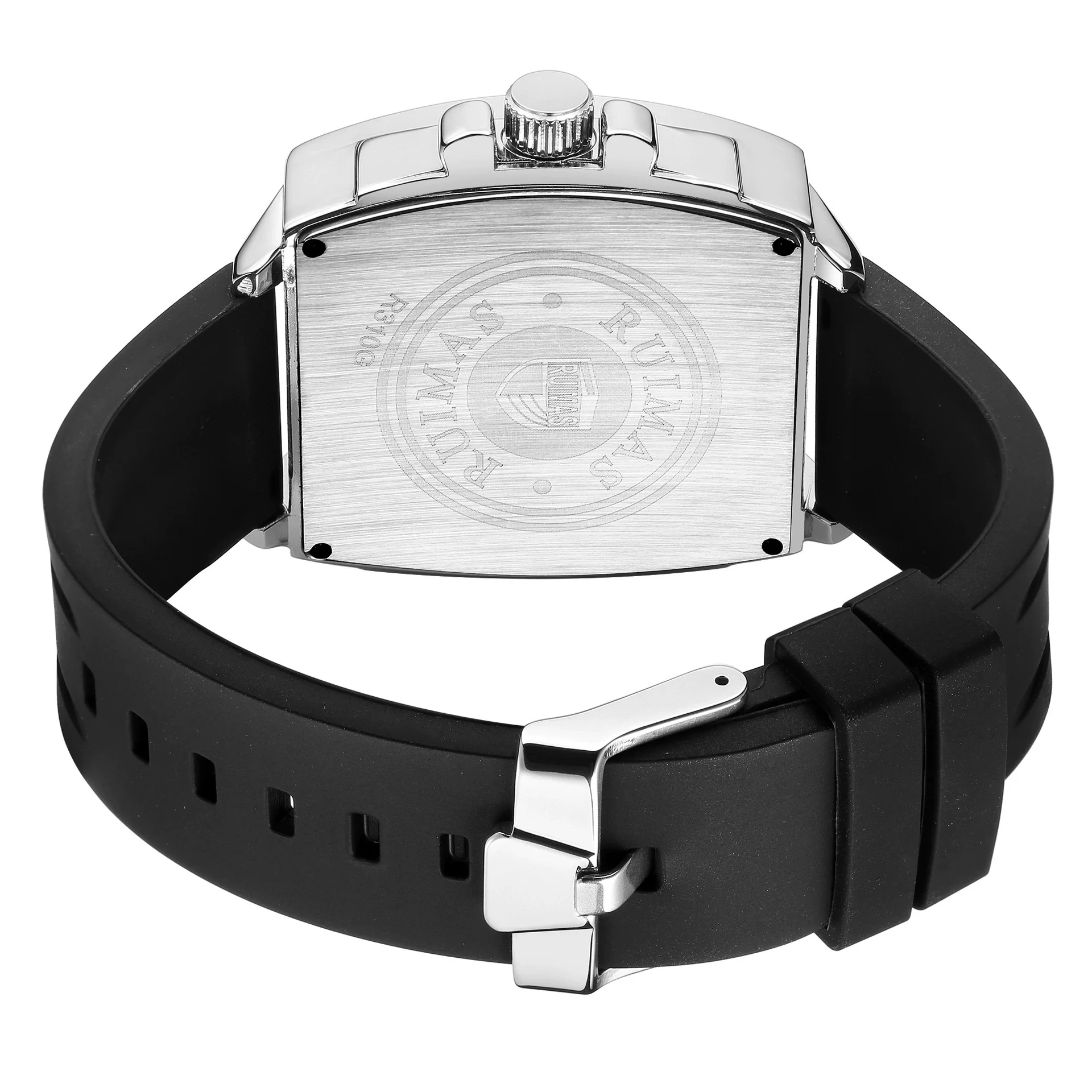 Wholesale Men's Alloy And Silicone Hollow Non Mechanical Sports Luminous Waterproof Barrel Shaped Watch - Image 5